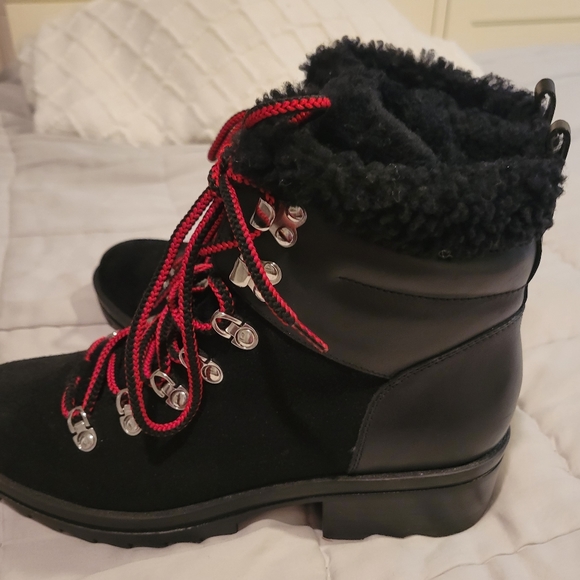 Marc Fisher LTD Suede and Sherling Boots - Picture 2 of 7